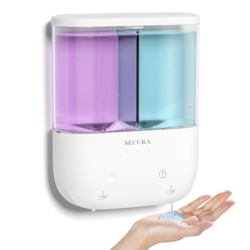Secura Brands Touchless Wall Mounted Dual Automatic Soap Dispenser – ...