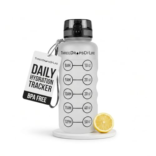 Three Drops of Life 50oz Hydration Tracker Sport Water Bottle ...