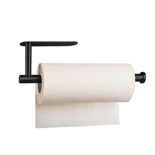 Paper Towel Holder Under Cabinet-Matt Black Self Adhesive Paper Towel ...