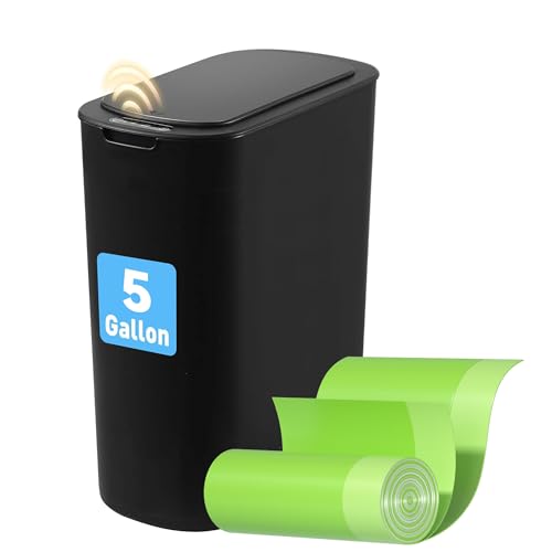 FRESHLIX 5 Gallon Bathroom Automatic Trash Can with Lid, Motion ...