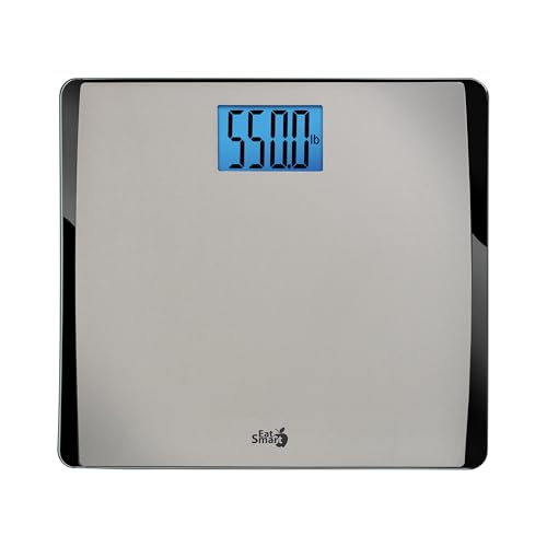 Eat Smart Precision 550 Pound Extra-High Capacity Digital Bathroom Scale, ...