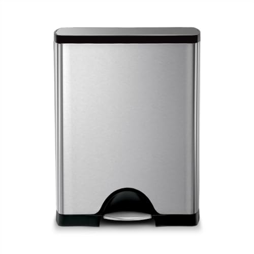 simplehuman 50 Liter / 13.0 Gallon Rectangular Kitchen Step Trash ...