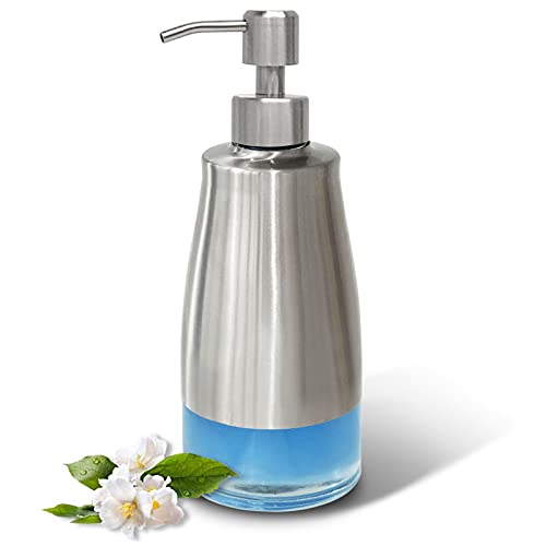 AUMIO Dish Soap Dispenser with Stickers, Kitchen Soap Dispensers Brushed ...