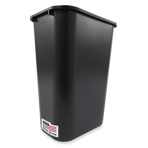 Rubbermaid Commercial Wastebasket Trash Container, 41QT/10.25 GAL, Plastic, Black, Stackable ...