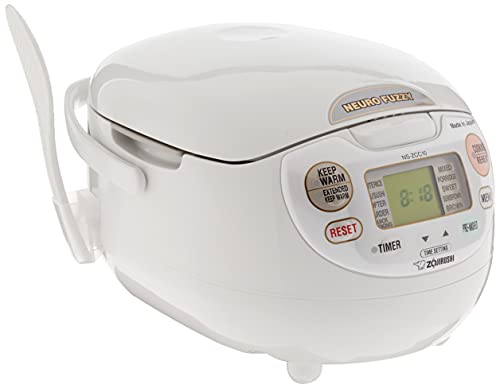Zojirushi NS-ZCC10 5-1/2-Cup Neuro Fuzzy Rice Cooker and Warmer, Premium ...