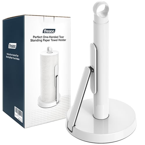 theaoo Heavy-Duty Stainless Steel Paper Towel Holder with Tension Arm ...
