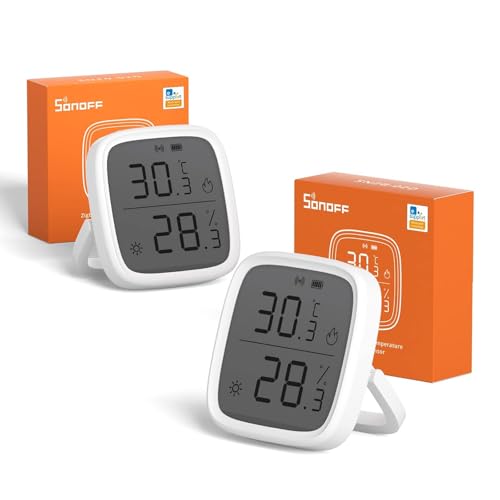 SONOFF Zigbee Indoor Temperature Humidity Sensor, SNZB-02D LCD Wireless Smart ...