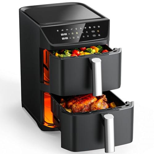 Dual Basket Air Fryer, 12.6QT Family-Size for 10–12 People, XL ...