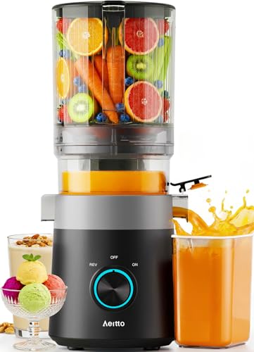 Aeitto 3-in-1 Cold Press Juicer for Juice, Nut Milk & Sorbet – Filter-Free Design for Effortless Cleaning, 6.0