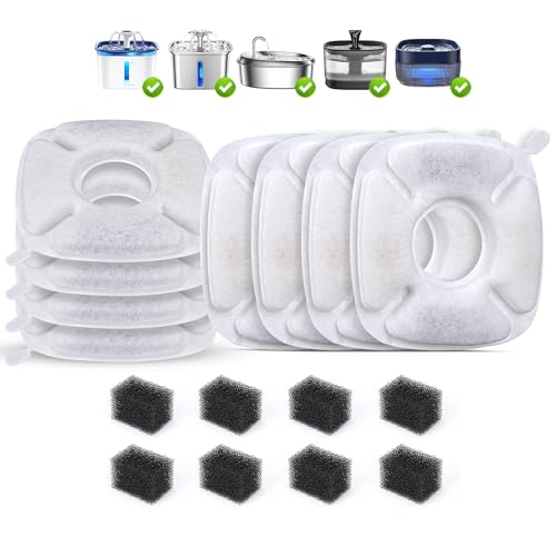 OYES Cat Water Fountain Filters for Veken, 8+8 Pack Cat ...
