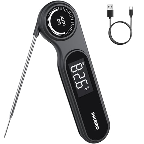 0.5 Seconds Rechargeable Instant Read Meat Thermometer for Cooking, INKBIRD ...