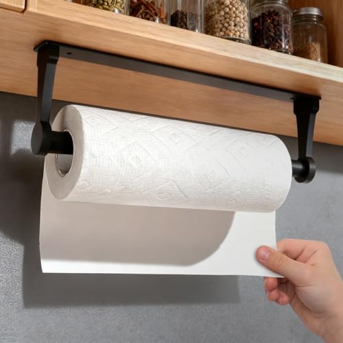 Black Paper Towel Holder Wall Mounted Paper Towel Holder Under ...