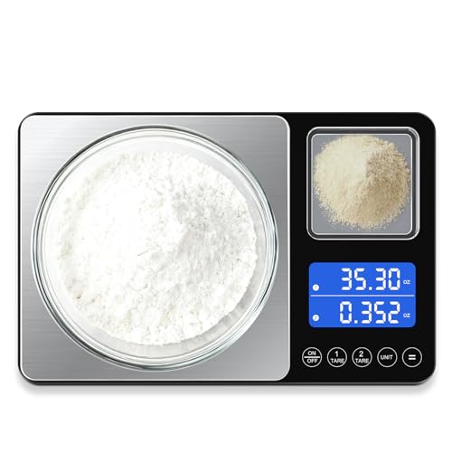 Digital Dual Platform Kitchen Scale, 33 lb Large & 1.1 ...