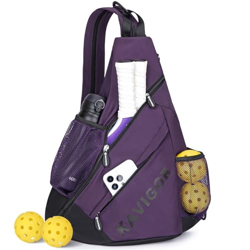 KAVIGOR Pickleball Sling Bag, Convertible Ultra-Light Backpack with Skin-Soft Fabric ...