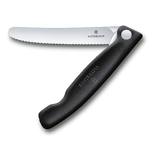 Victorinox Swiss Classic Foldable Paring Knife, Wavy Edge Black 4.3 ...