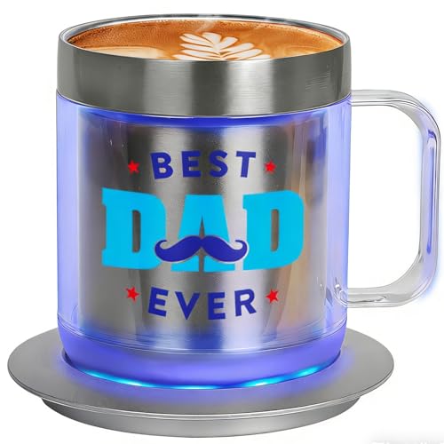 Zhenglu Dad Birthday Gifts, 12oz Heated Coffee Mug with BEST ...