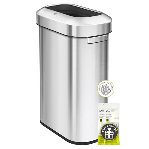 EKO Urban 24 Gallon/ 90 Liter Open Top Stainless Steel ...
