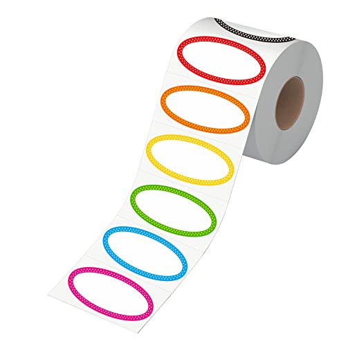 500 Removable Freezer Pantry Canning Labels, 8 Colorful Polka Borders, ...