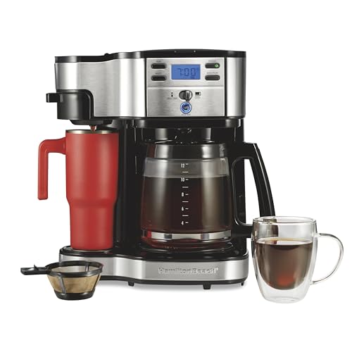 Hamilton Beach 2-Way Programmable Coffee Maker, 12 Cup Glass Carafe ...