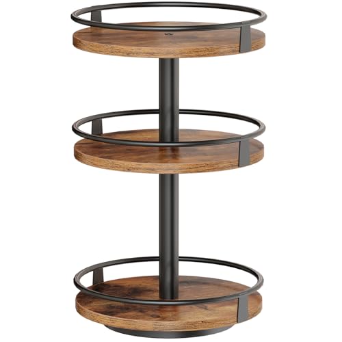 HOOBRO Scaffale Portaspezie Girevole, Contenitori Spezie a 3 Livelli, Organizer ...