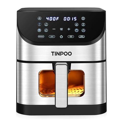 Air Fryer TINPOO 6.2 QT Oilless Large Capacity 1500W Oven ...