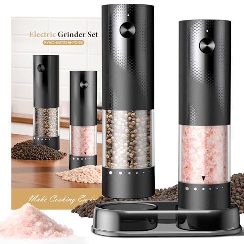 Electric Salt and Pepper Grinder Set - Rechargeable Automatic Salt ...