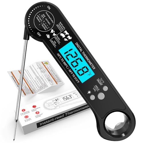 Meat Thermometer Digital - Food Thermometer with Bottle Opener for ...