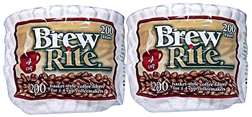 Brew Rite 4 Cup Coffee Basket Disposable Filters - 400 ...