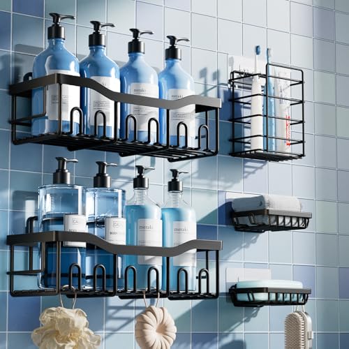 EUDELE No-Drill Shower Organizer Set