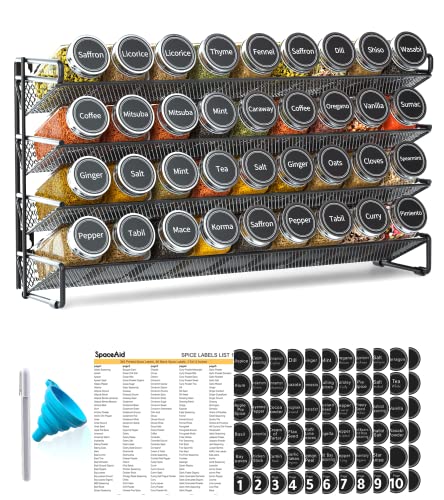 SpaceAid Spice Rack Organizer con 36 Spice Jars, 386 Spice ...