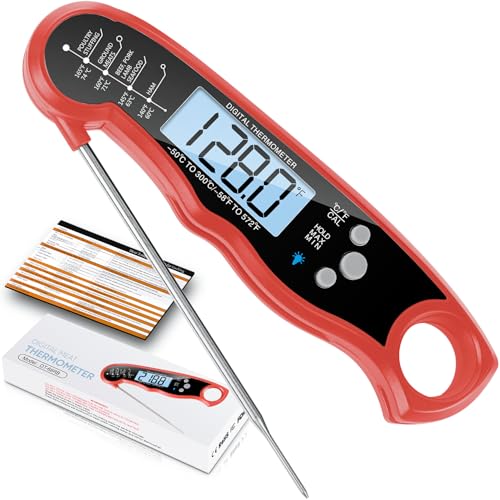Instant Read Meat Thermometer for Grill and Cooking, Fast & ...