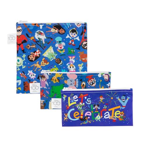 Bumkins Disney Reusable Sandwich and Snack Bags, for Kids School ...