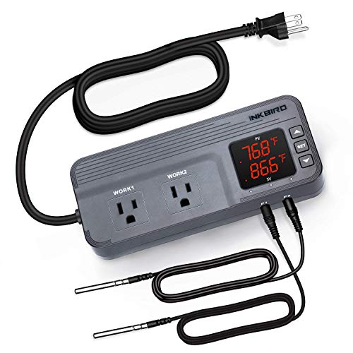 Inkbird ITC-608T Temperature Controller with Dual Temperature Sensor AC Dual ...
