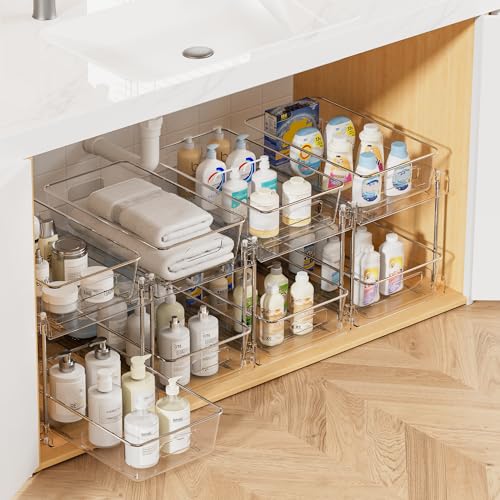 Vtopmart 2-Tier Under Sink Clear Organizer