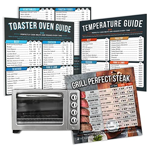 Toaster Oven Cheat Sheet Cooking Times Chart Magnet Accessories, Baking ...