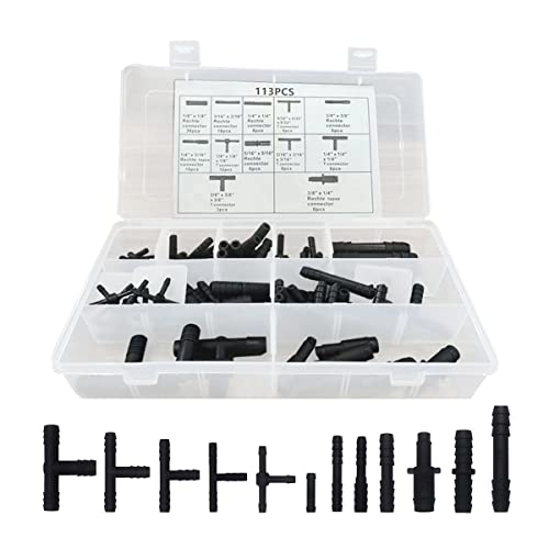 BELOMI 113 Pieces Vacuum Connector Assortment Kit, Auto Universal Nylon ...