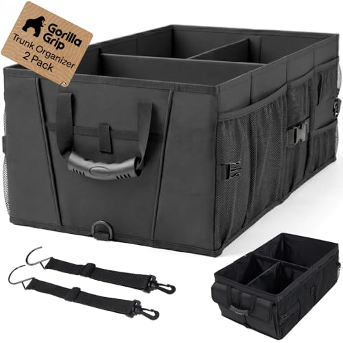 GORILLA GRIP Trunk Organizer for SUV and Cars, Large Capacity ...