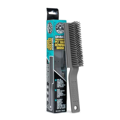 Chemical Guys Professional Rubber Pet Hair Removal Brush – Multi ...