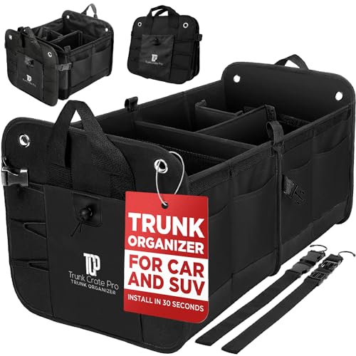 TRUNKCRATEPRO Trunk Organizer For Car, Suv, Truck | Premium Adjustable ...