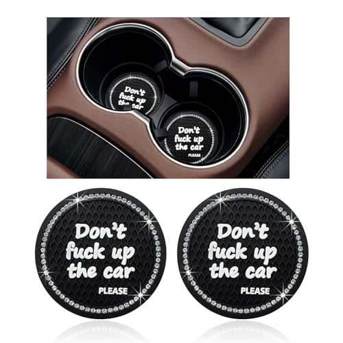 Ziciner 2 Pack Bling Car Cup Holder Coaster, 2.75 Inch ...