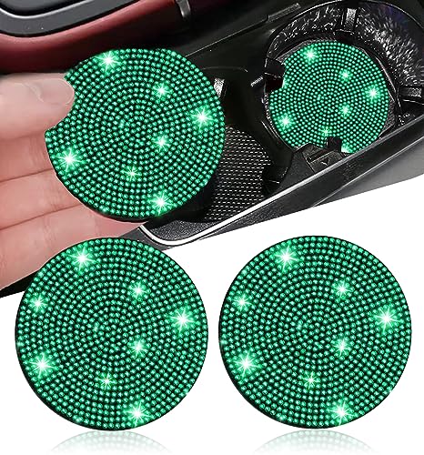 2pcs Bling Car Cup Holder Coaster, 2.75 inch Anti-Slip Shockproof ...
