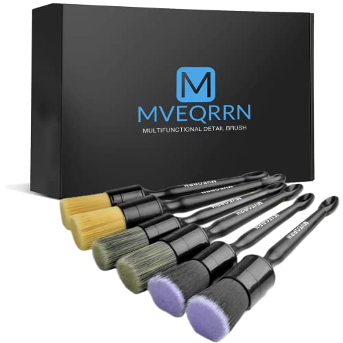 MVEQRRN 6pcs Car Detailing Brush Set-2pcs Boars Hair Car Detailing ...