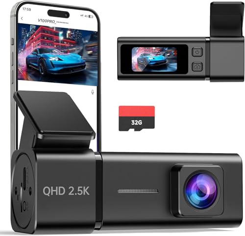 Dash Cam 2.5K Front Dash Camera for Cars with App, ...