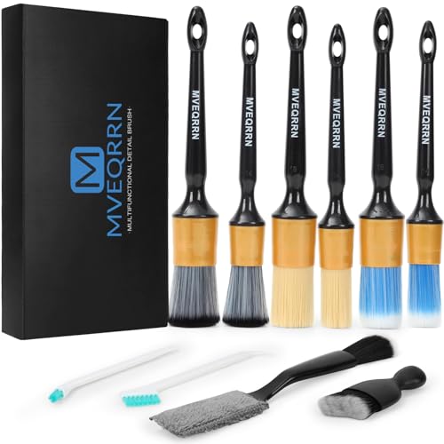 10PCS Car Detailing Brush Set,Boars Hair Car Cleaning Detail Brush ...