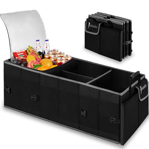 Trunk Organizer With Built-In Insulated Leak Proof Cooler Bag,Collapsible Cargo ...