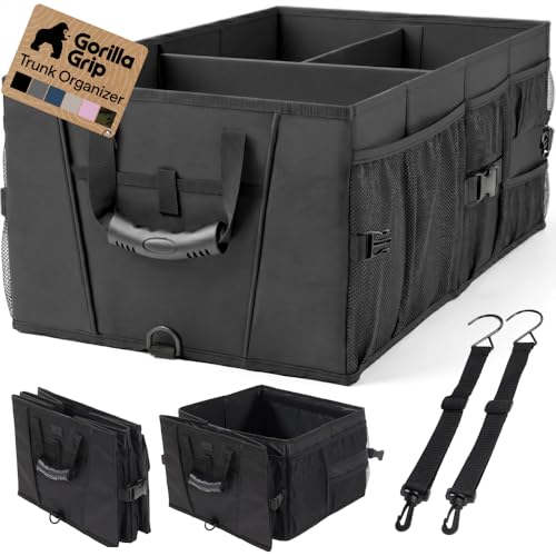 GORILLA GRIP Trunk Organizer for SUV and Cars, Large Capacity ...