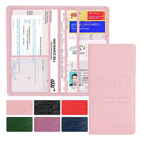 Valardoh Premium Car Registration and Insurance Card Holder, Car Document ...