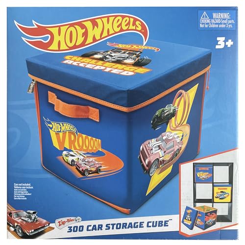 Tara Toy ZipBin 300 Car Storage Cube & Playmat - Holds 300 Cars, Durable Toy Organizer for Kids Age 3+, Playmat and Storage Solution
