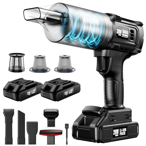 Car Vacuum Cordless, 35000PA Strong Suction Handheld Vacuum with 2 ...