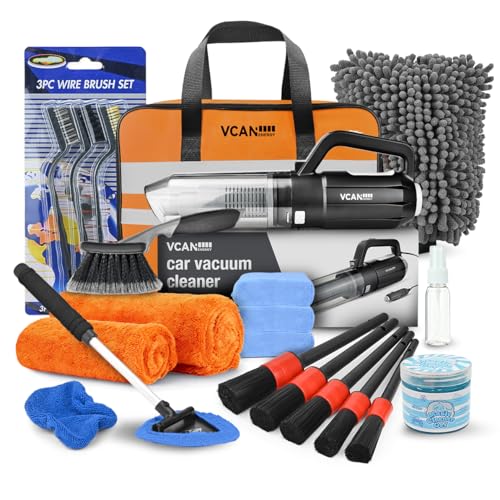 VCANENERGY Car Cleaning kit, Car Interior Detailing kit with 10000pa ...